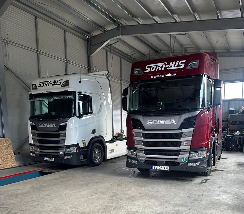Camioanele din flota Sori-nis in service-ul propriu pentru verificari tehnice